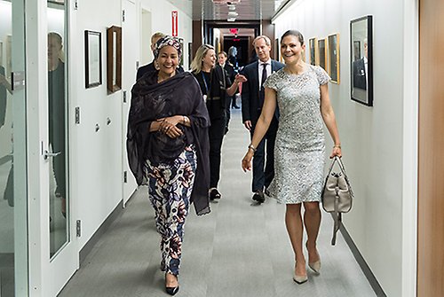 Kronprinsessan tillsammans med FN:s vice generalsekreterare Amina J. Mohammed. 