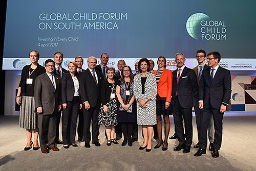 Kungaparet vid Global Child Forum i São Paulo, Brasilien.