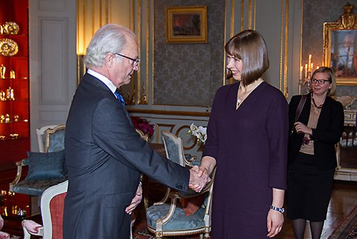 Kungen och Estlands president Kersti Kaljulaid.