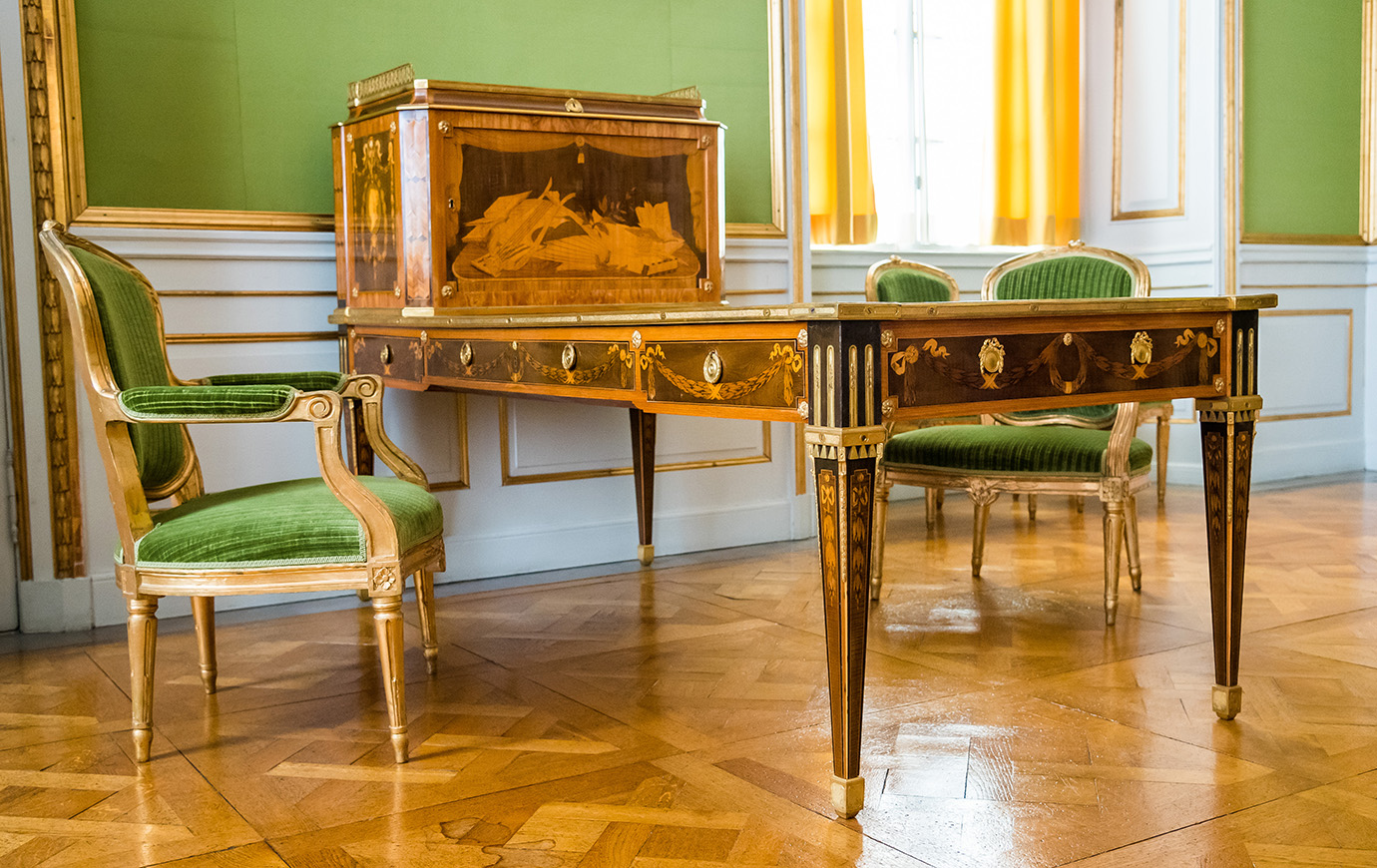Lovisa Ulrikas skrivbord går i dag att beskåda på Drottningholms slott. 