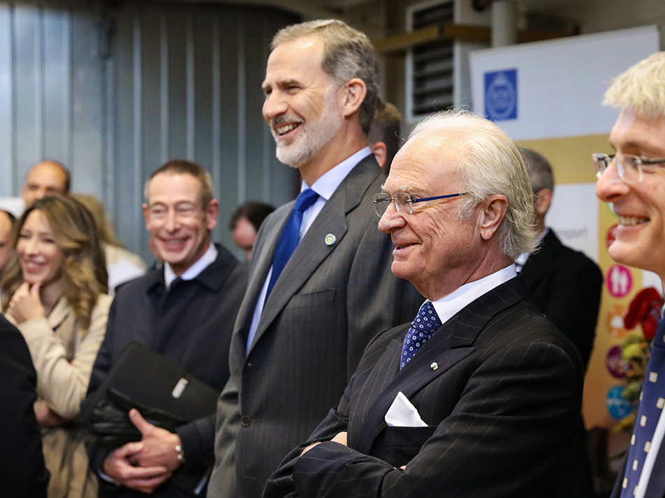 The two heads of state during the day's visit to the Royal Institute of Technology. 