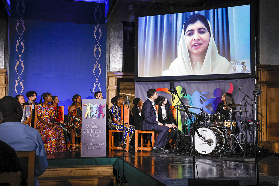 Malala Yousafzai Malik took part in the award ceremony via a video link. 