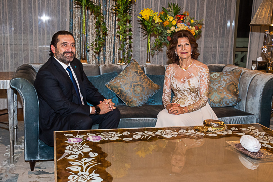 Under kvällen mötte Drottningen Libanons premiärminister Saad Hariri. Därefter närvarade Drottningen vid en välgörenhetsmiddag till förmån för Mentor Arabia. 