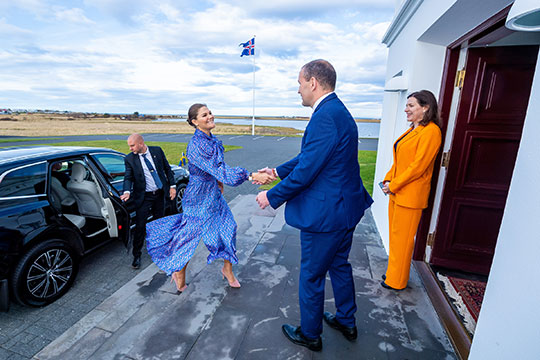 Kronprinsessan på besök hos Islands presidentpar. 
