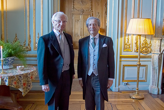 Kungen tog emot Chiles ambassadör H.E. Mr José Goni vid dagens avskedsaudiens. 