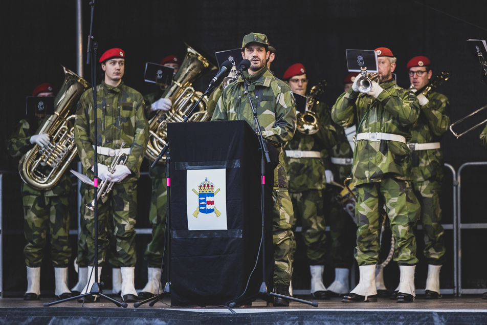 Prins Carl Philip talade vid återinrättandet av Västernorrlands regemente. 