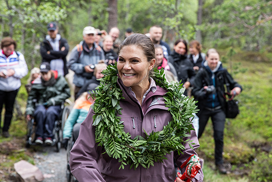 Kronprinsessan avslutade sina vandringar i alla Sveriges landskap med att gå genom Fulufjällets nationalpark i Dalarna.