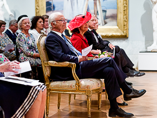 Kungaparet i Stora gallerisalen på konstmuseet Prins Eugens Waldemarsudde. 