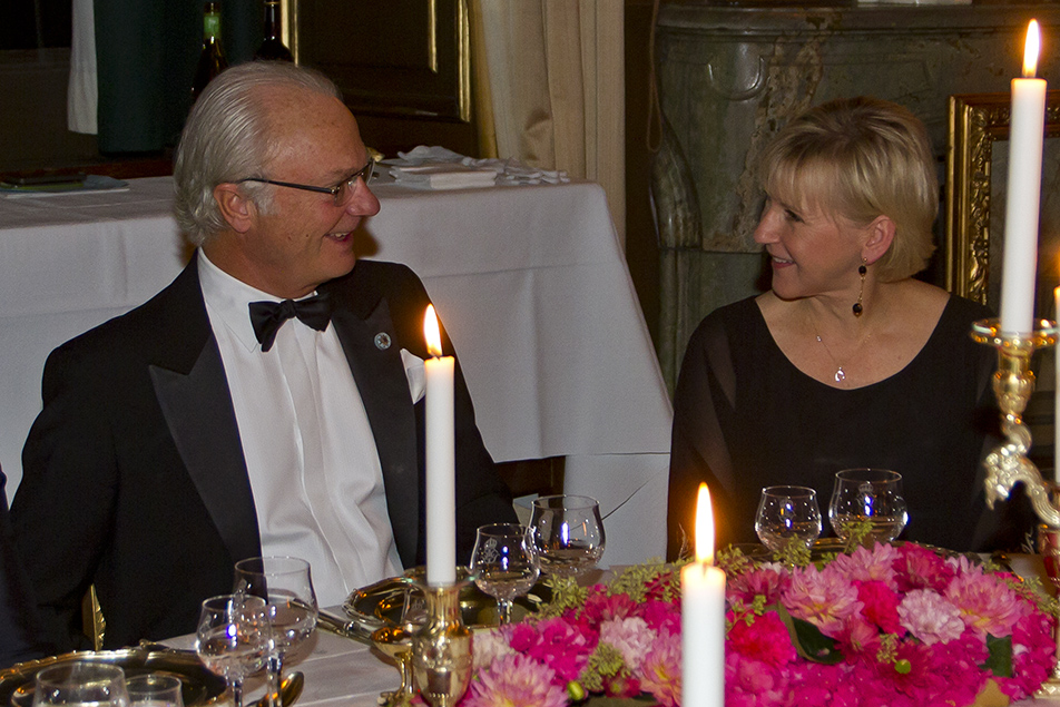 Kungen tillsammans med utrikesminister Margot Wallström.