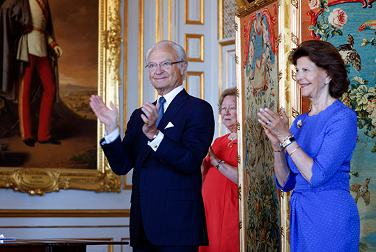 Kungen höll tal och tackade alla medaljörer för deras fina insatser för Sverige.