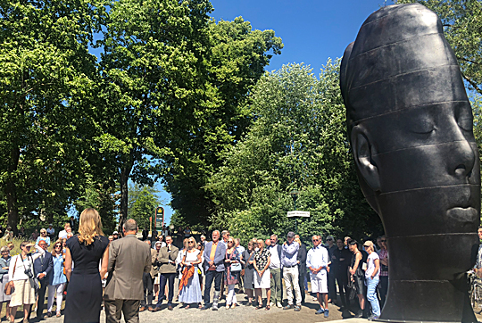 Invigningen av skulpturutställningen ”Jaume Plensa på Djurgården”. 