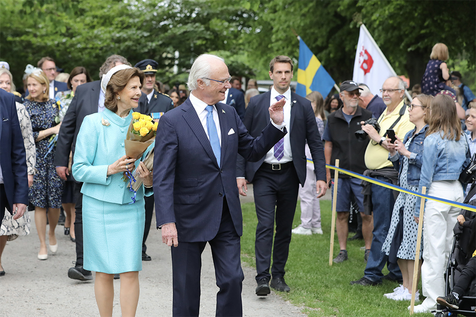 The King and Queen at the National Day celebrations in Holje Park in Olofström, Blekinge. 