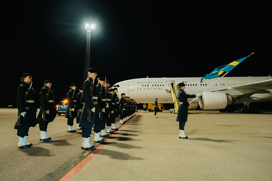 The departure ceremony at Malmö Airport. 