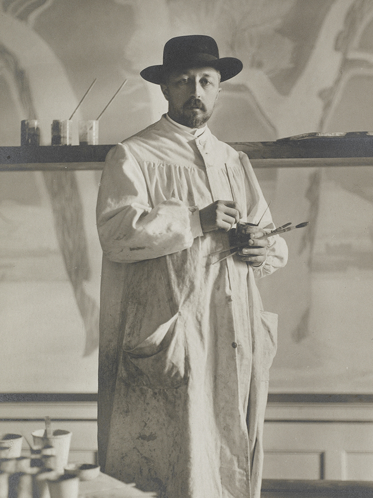 Prins Eugen porträtterad av Oscar Halldin 1909. 