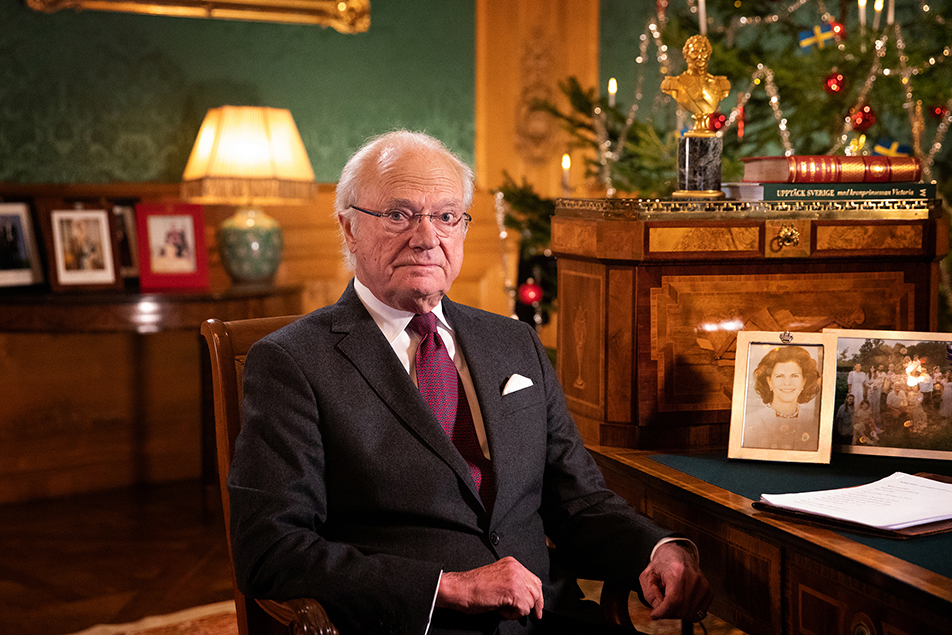 H.M. Konungens jultal år 2021 sändes från Kungliga slottet. 
