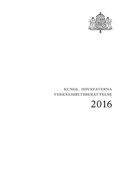 Kungliga Hovstaternas verksamhetsberättelse 2016