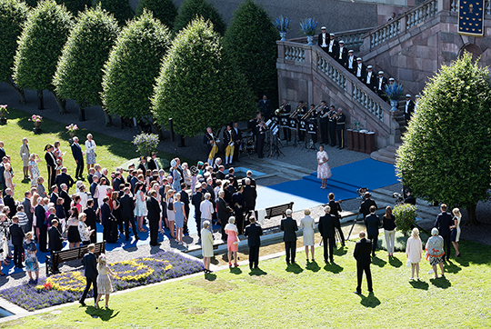 Mottagningen på Logården avrundades med att Kronprinsessan tackade för all uppvaktning.