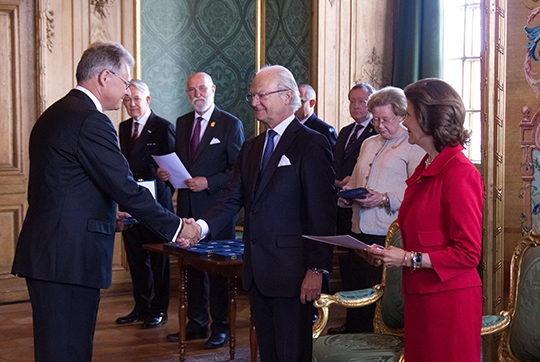 H.M. Konungens medalj 12:e storleken i högblått band tilldelades Klas Eklund för förtjänstfulla insatser som ekonom. 