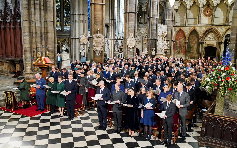 Memorial service for The Duke of Edinburgh in Westminster Abbey, London.