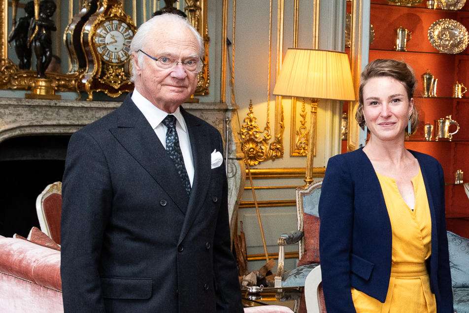 The King and First Vice President of the National Council of Switzerland Irène Kälin.