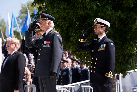 Prins Carl Philip, statsrådet Peter Hultqvist och överbefälhavare Micael Bydén närvarade bland andra också vid ceremonin. 