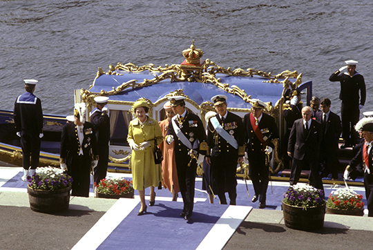 Inkommande statsbesök av Storbritanniens Drottning Elizabeth II och Hertigen av Edinburgh den 25 maj 1983. 
