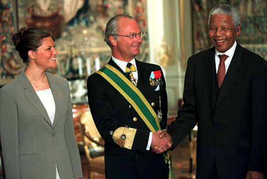 Inkommande statsbesök av Sydafrikas president Nelson Mandela den 17 mars 1999. 