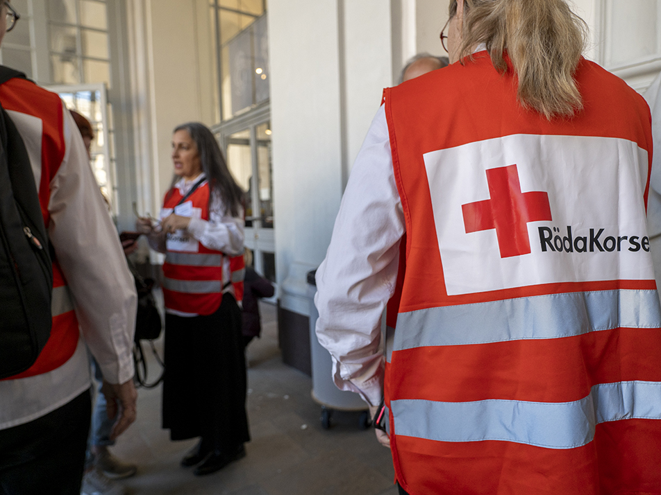 Staff from the Red Cross.