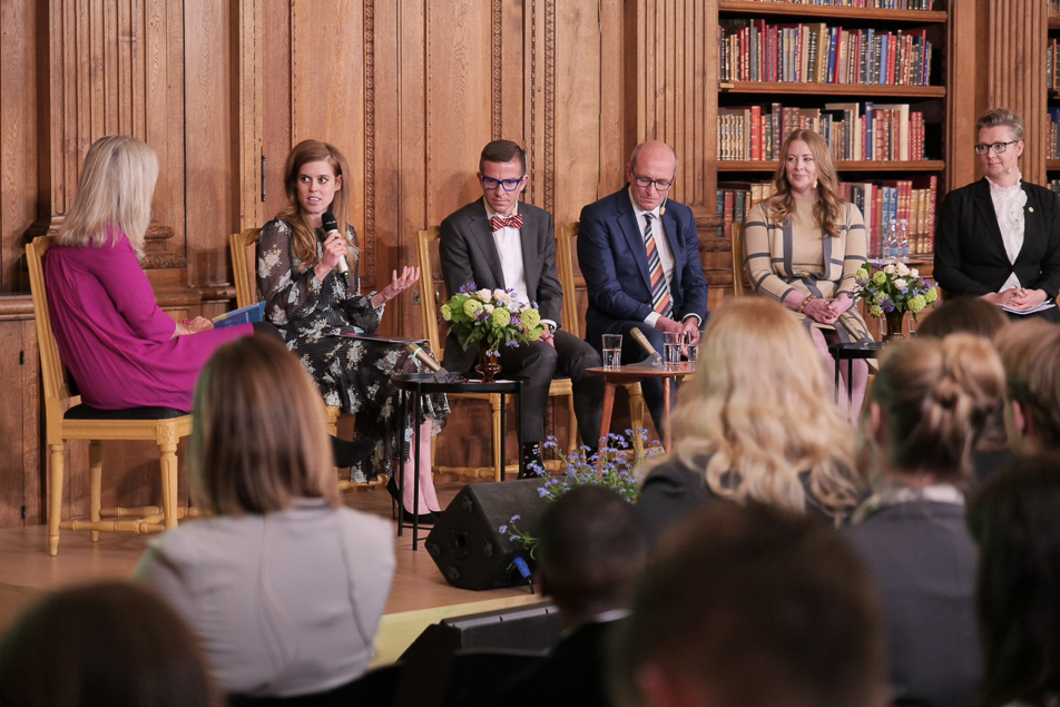 Princess Beatrice of York took part in one of the panel discussions during the day.