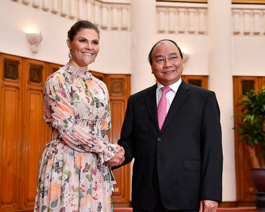 Kronprinsessan och premiärminister Mr. Nguyen Xuan Phuc. 