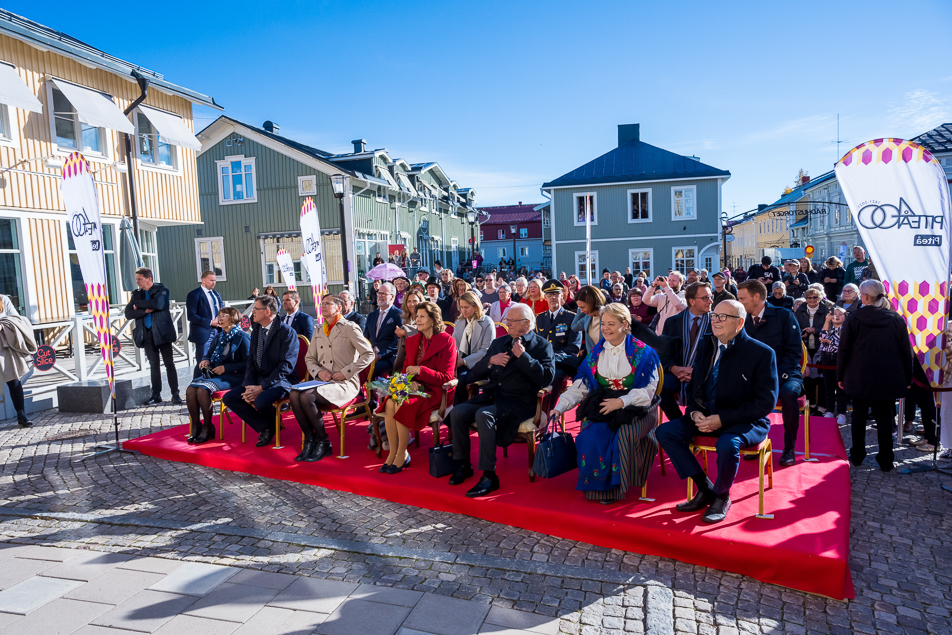 Ceremony on Piteå Square to mark the city's 400th anniversary. 
