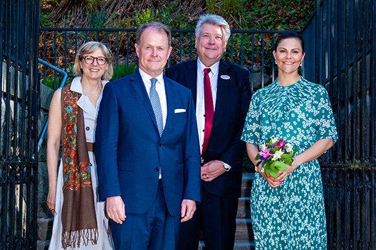 Kronprinsessan, Sanne Houby-Nielsen, Niclas Forsman och John Brattmyhr.
