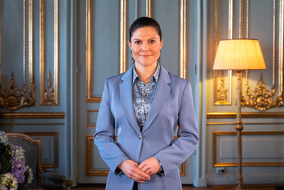 The Crown Princess's speech was recorded at the Royal Palace. 