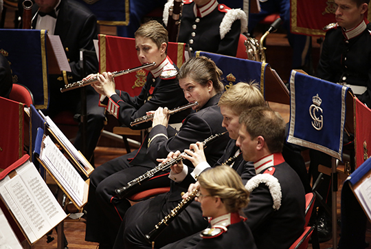 Arméns musikkår var en av de medverkande musikkårerna vid Livgardets konsert. 