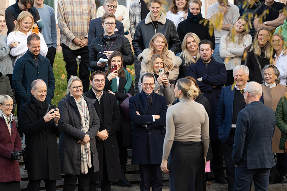 På universitetet i Trondheim mötte Prinsen och delegationen studenter som pitchade sina startups.