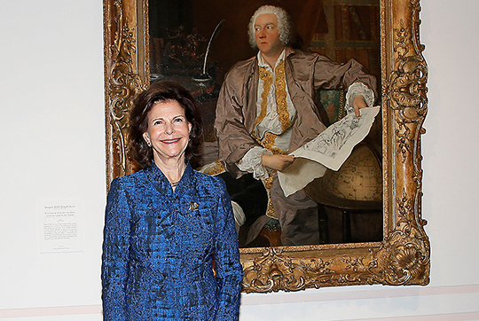 Drottningen vid Tessins porträtt, målat i Paris 1741 av konstnären Jacques André Joseph Aved.