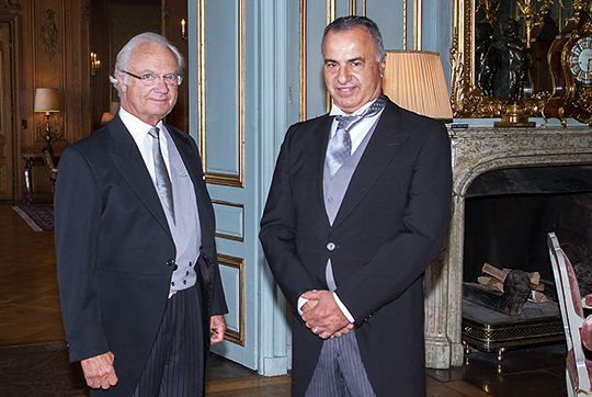 Kungen och Libanons ambassadör Ali Ajami.