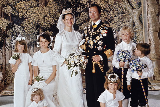 Kungaparets officiella bröllopsbild.
