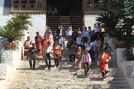 Efter mötet med munkarna i Dzongen.