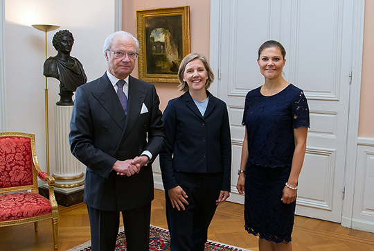 Kungen, Kronprinsessan och miljöminister Karolina Skog.