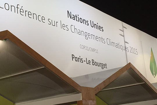 Klimatkonferensen COP21 hålls i Le Bourget utanför Paris i Frankrike.
