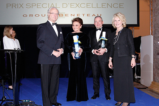 Under galamiddagen delade Kungen ut årets företagspris, Prix d’Excellence 2015, till Securitas och årets specialpris, Prix Spécial d’Excellence 2015, som erhölls av Groupe Bénéteau, fransk partner till Volvo Penta.