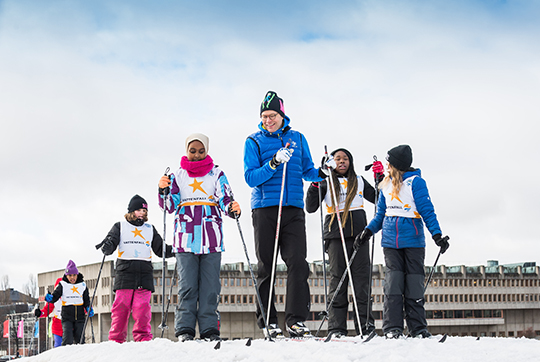 Längdskidor på Gärdet. Under 2016 kommer ”Alla på snö” att aktivera kring 22 000 barn från Kiruna i norr till Halmstad i söder.