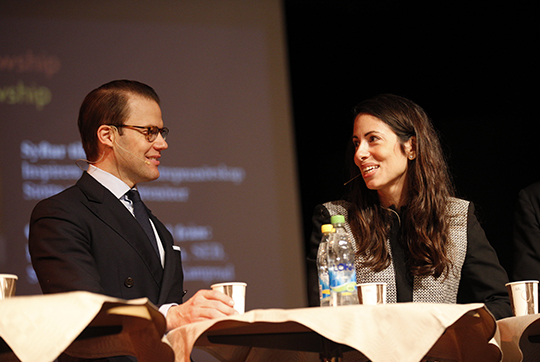 Prins Daniel och Susanne Najafi berättade om sina erfarenheter av att starta företag.