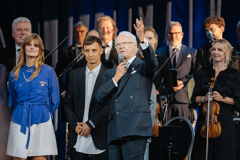 Efter konserten tackade Kungen artisterna, Stockholms stad och alla i publiken.