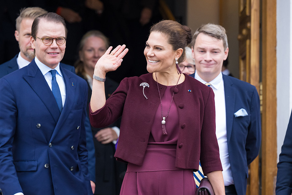 Kronprinsessparet under besöket i Lovisa. 