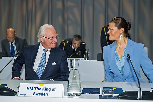 Kungen och Kronprinsessan under EU:s ministerforum i Stockholm.