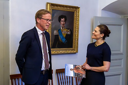 Kronprinsessan tillsammans med Erik Lysén, chef för Act Svenska Kyrkan. 