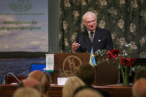 Kungen höll ett tal under Östersjöseminariet. 