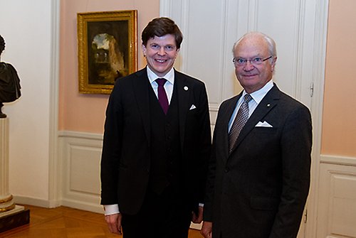 Kungen tillsammans med talman Andreas Norlén. 